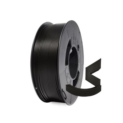 PLA-HD 1.75mm / Nero Corvino / Negro Azabache / Jet Black / 1kg / Winkle in stampa 3d